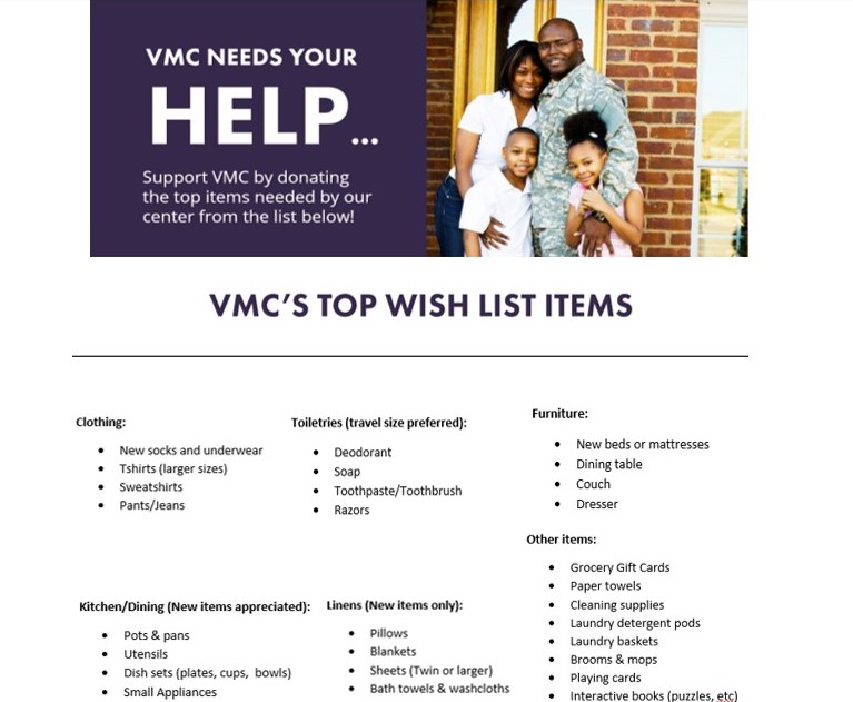 VMC Top Wish List Items